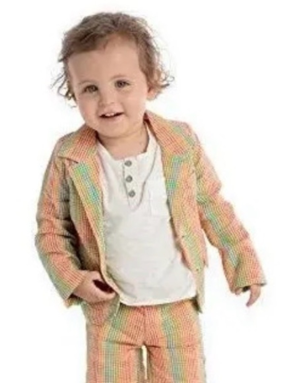 NWT [Masala Baby] Crosby Buttoned Blazer Multi-Color Plaid Baby/Toddler 3-6M - Picture 4 of 16